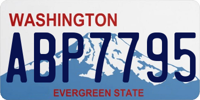 WA license plate ABP7795