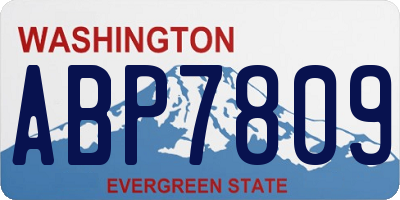WA license plate ABP7809