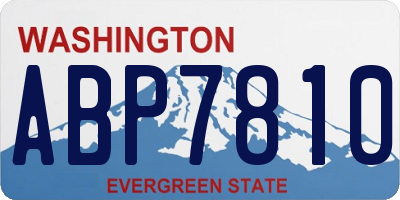 WA license plate ABP7810