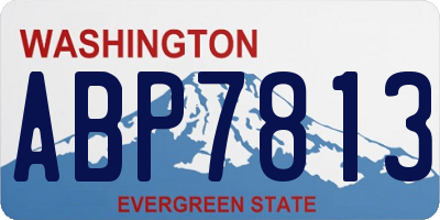 WA license plate ABP7813