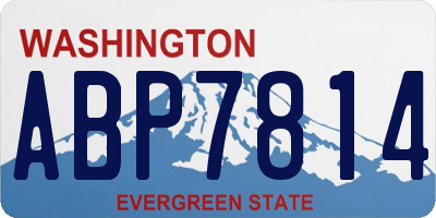 WA license plate ABP7814