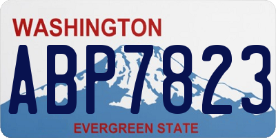 WA license plate ABP7823