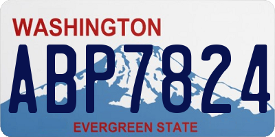 WA license plate ABP7824