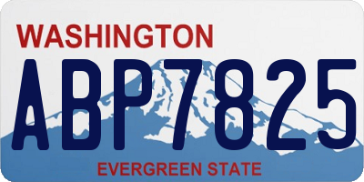 WA license plate ABP7825