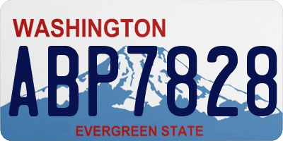 WA license plate ABP7828