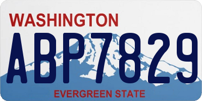 WA license plate ABP7829