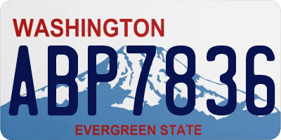 WA license plate ABP7836