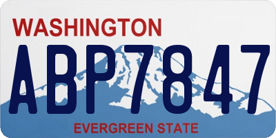 WA license plate ABP7847