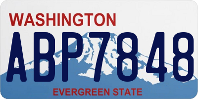 WA license plate ABP7848