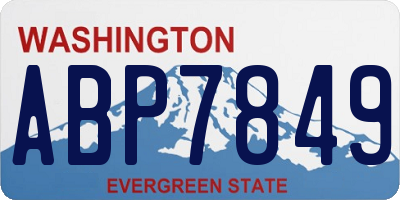WA license plate ABP7849