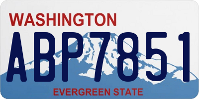 WA license plate ABP7851