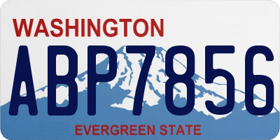 WA license plate ABP7856