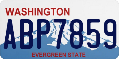 WA license plate ABP7859