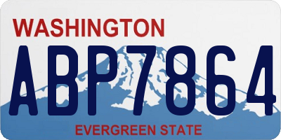 WA license plate ABP7864