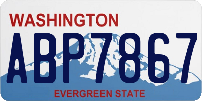 WA license plate ABP7867