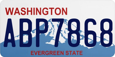WA license plate ABP7868