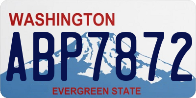 WA license plate ABP7872