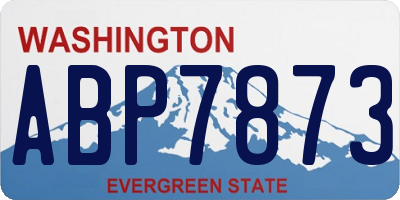WA license plate ABP7873