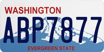 WA license plate ABP7877