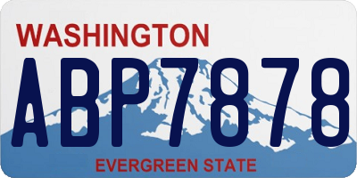WA license plate ABP7878