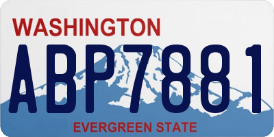 WA license plate ABP7881