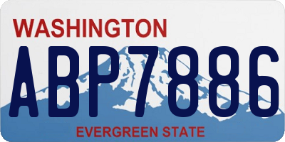 WA license plate ABP7886