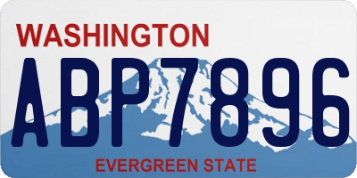 WA license plate ABP7896