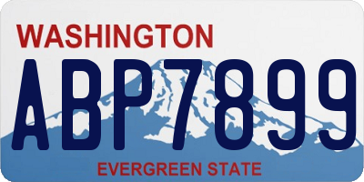 WA license plate ABP7899