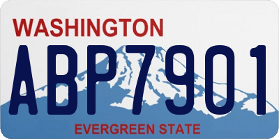 WA license plate ABP7901