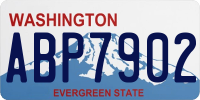 WA license plate ABP7902