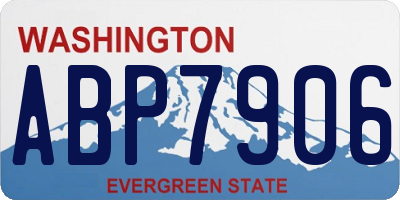 WA license plate ABP7906