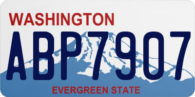 WA license plate ABP7907