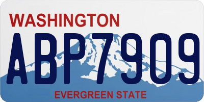 WA license plate ABP7909