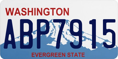 WA license plate ABP7915