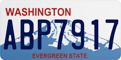 WA license plate ABP7917