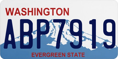 WA license plate ABP7919