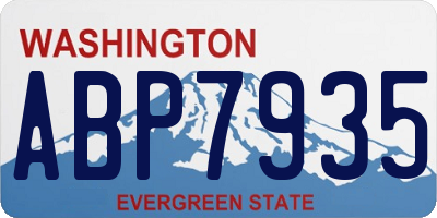 WA license plate ABP7935