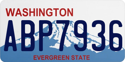 WA license plate ABP7936