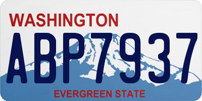WA license plate ABP7937