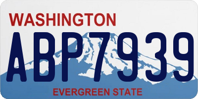 WA license plate ABP7939