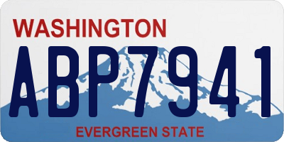 WA license plate ABP7941