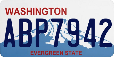 WA license plate ABP7942