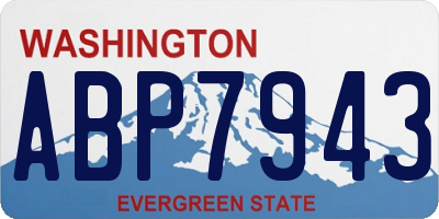 WA license plate ABP7943