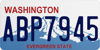 WA license plate ABP7945