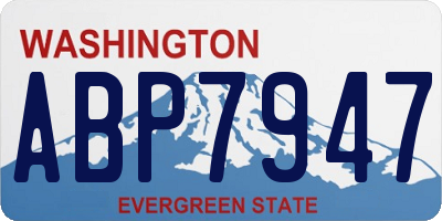 WA license plate ABP7947