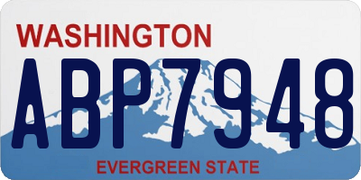 WA license plate ABP7948