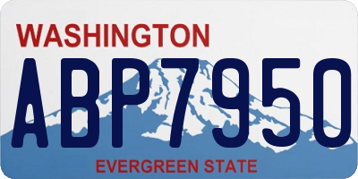 WA license plate ABP7950
