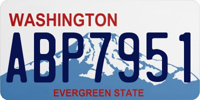 WA license plate ABP7951