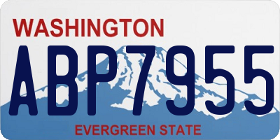 WA license plate ABP7955