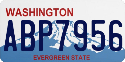 WA license plate ABP7956